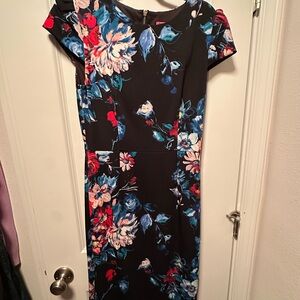 Betsey Johnson Floral Black Dress